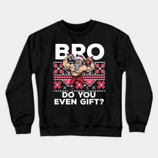 Ugly Christmas Workout Lifting Santa Claus Gym Fitness Gift Crewneck Sweatshirt